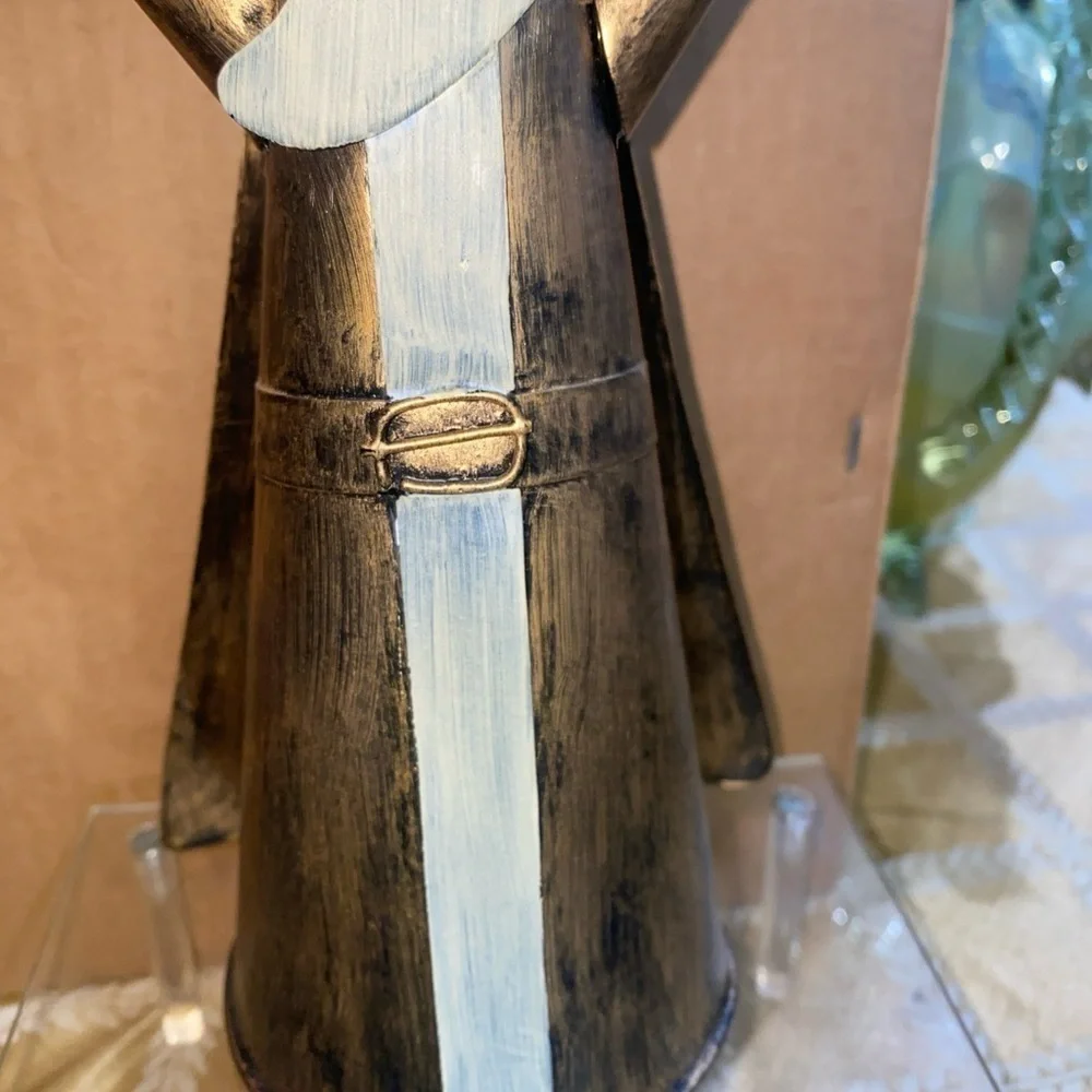Gold Metal Santa Father Christmas‎ Figure 12in